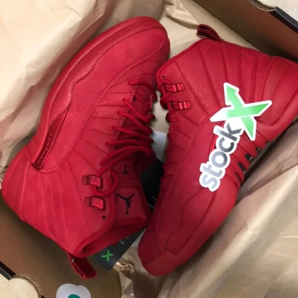 All red Jordan 12